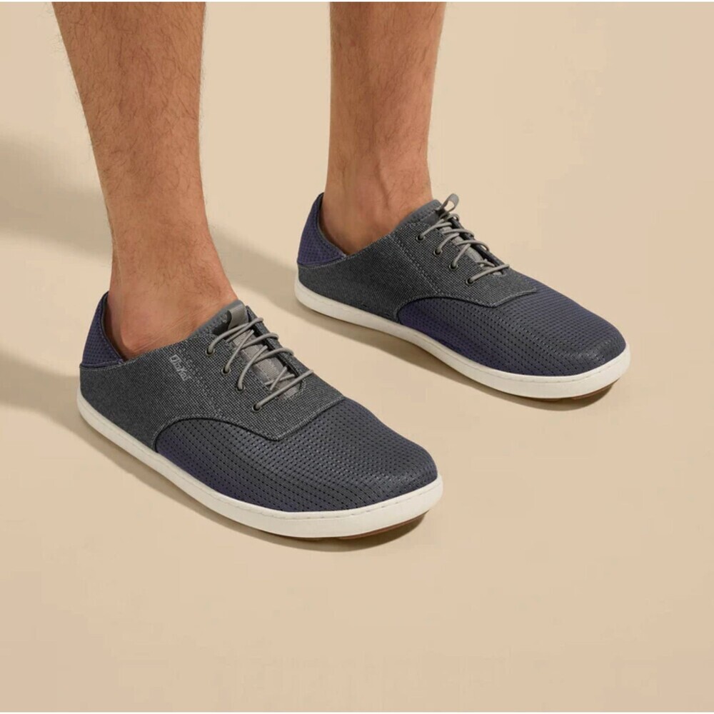 NEW Olukai Nohea Moku Boat Shoes Gray Size 12 Mens